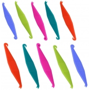10 Pcs  Dental Elastic Rubber Bands Placers for Braces Disposable Plastic Orthodontic Elastic Placers Multi-color 